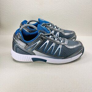 Orthofeet 672 Biofit Gray Blue Orthotic Comfort Shoes Men's Size 10